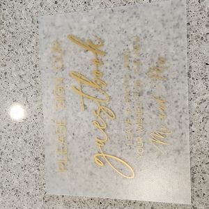Acrylic Guest book Sign
